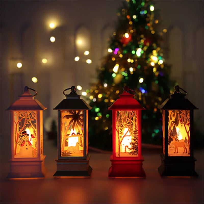 Taoup Noel LED Christmas Lights Merry Christmas Decoration for Home Christmas Ornaments Candle Xmas Lights Navidad Santa Claus