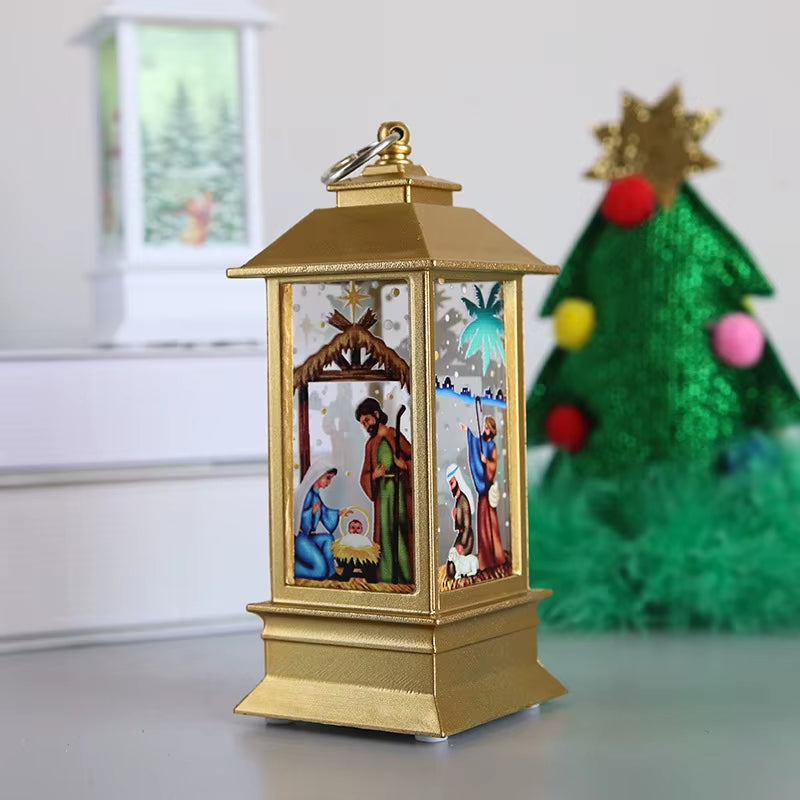 Taoup Noel LED Christmas Lights Merry Christmas Decoration for Home Christmas Ornaments Candle Xmas Lights Navidad Santa Claus