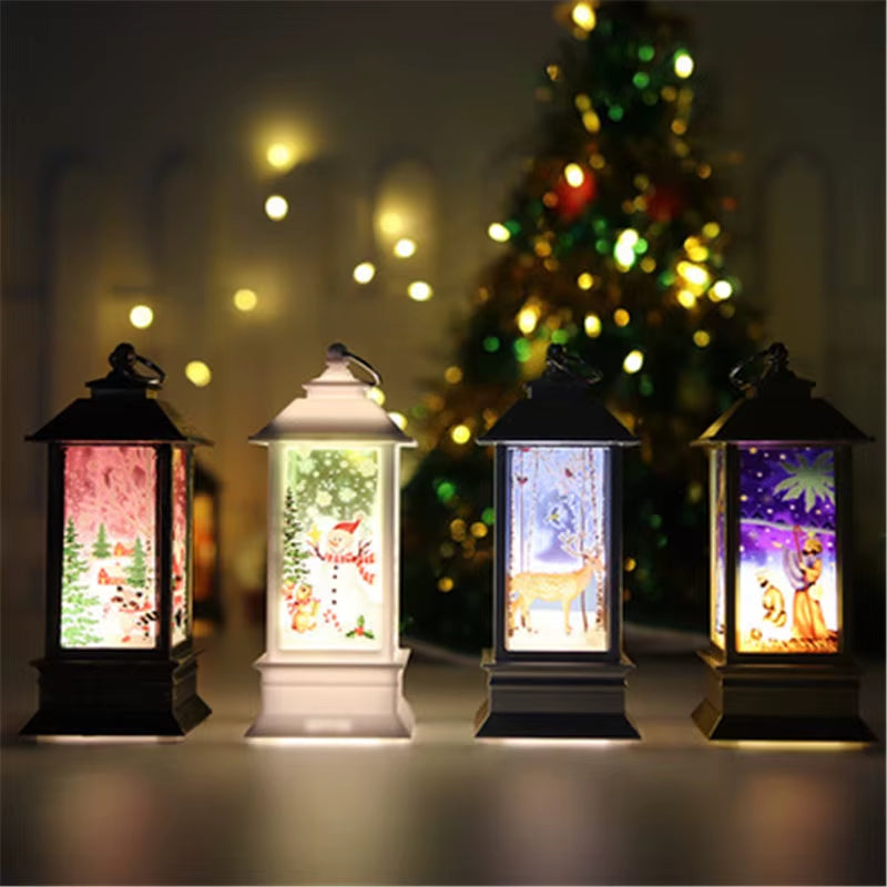Taoup Noel LED Christmas Lights Merry Christmas Decoration for Home Christmas Ornaments Candle Xmas Lights Navidad Santa Claus