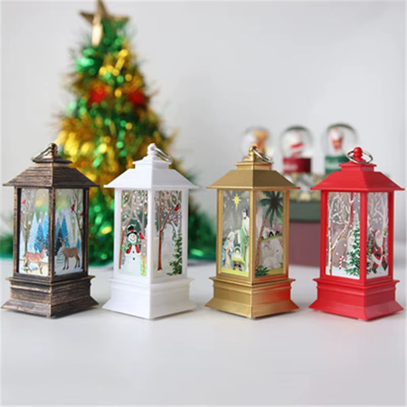 Taoup Noel LED Christmas Lights Merry Christmas Decoration for Home Christmas Ornaments Candle Xmas Lights Navidad Santa Claus
